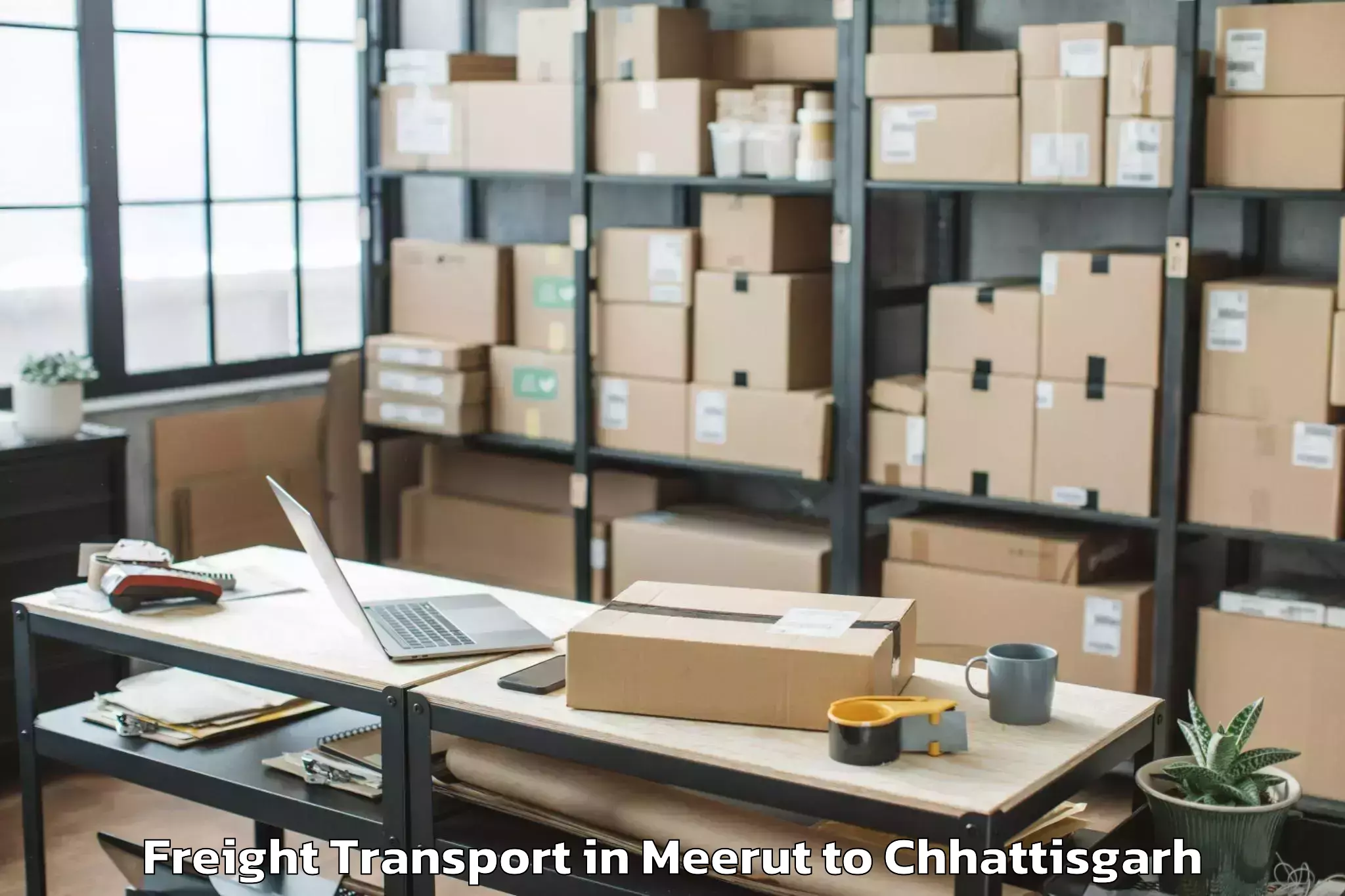 Book Meerut to Katghora Freight Transport Online